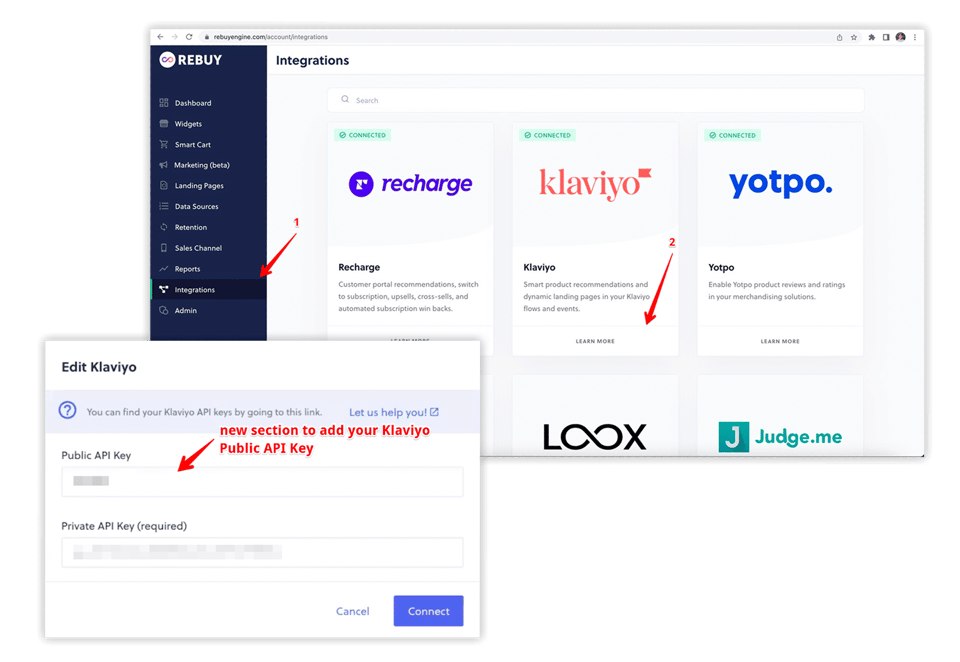 Enhanced Integration Rebuy & Klaviyo